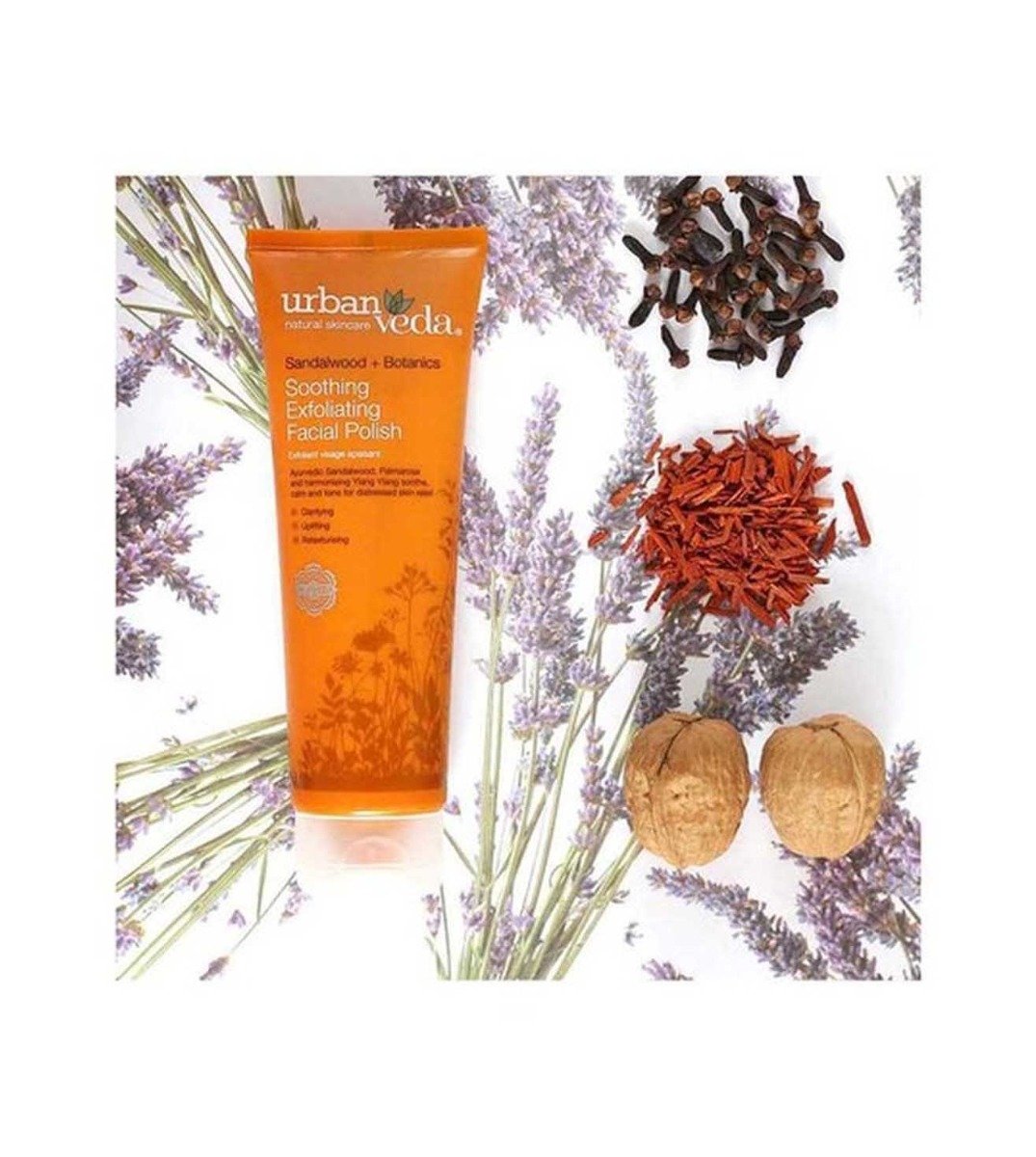 Urban Veda Soothing Exfoliating Facial Polish 125 ml | Sandalwood, Palmarosa, Ylang Ylang | Helps To Clarify, Uplift & Retexture Skin, Pack of 1 Urban Veda Soothing Exfoliating Facial Polish 125 ml | Sandalwood, Palmarosa, Ylang Ylang | Helps To Clarify, Uplift & Retexture Skin, Pack of 1