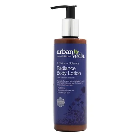Urbanveda Radiance Turmeric+Botanics Body Lotion 250 ml | Ayurvedic Turmeric With Infusion Of Coriander, Marigold & Patchouli | Hydrates & Brightens Lack Lustre Skin | For Dry Skin