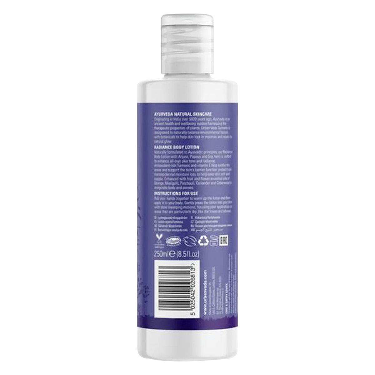 Urbanveda Radiance Turmeric+Botanics Body Lotion 250 ml | Ayurvedic Turmeric With Infusion Of Coriander, Marigold & Patchouli | Hydrates & Brightens Lack Lustre Skin | For Dry Skin, Pack of 1 Urbanveda Radiance Turmeric+Botanics Body Lotion 250 ml | Ayurvedic Turmeric With Infusion Of Coriander, Marigold & Patchouli | Hydrates & Brightens Lack Lustre Skin | For Dry Skin, Pack of 1