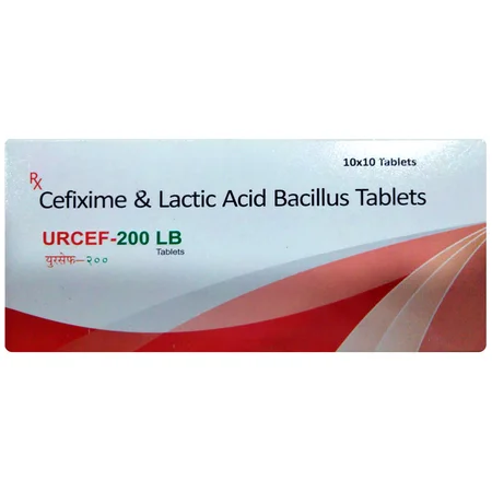 Urcef-200 LB Tablet 10's
