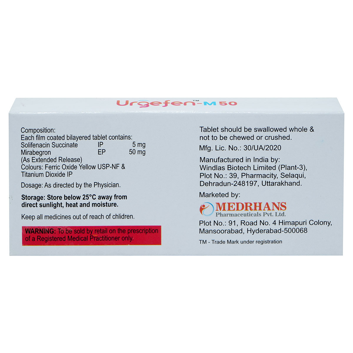 Urgefen-M50 Tablet 10's, Pack of 10 Urgefen-M50 Tablet 10's, Pack of 10