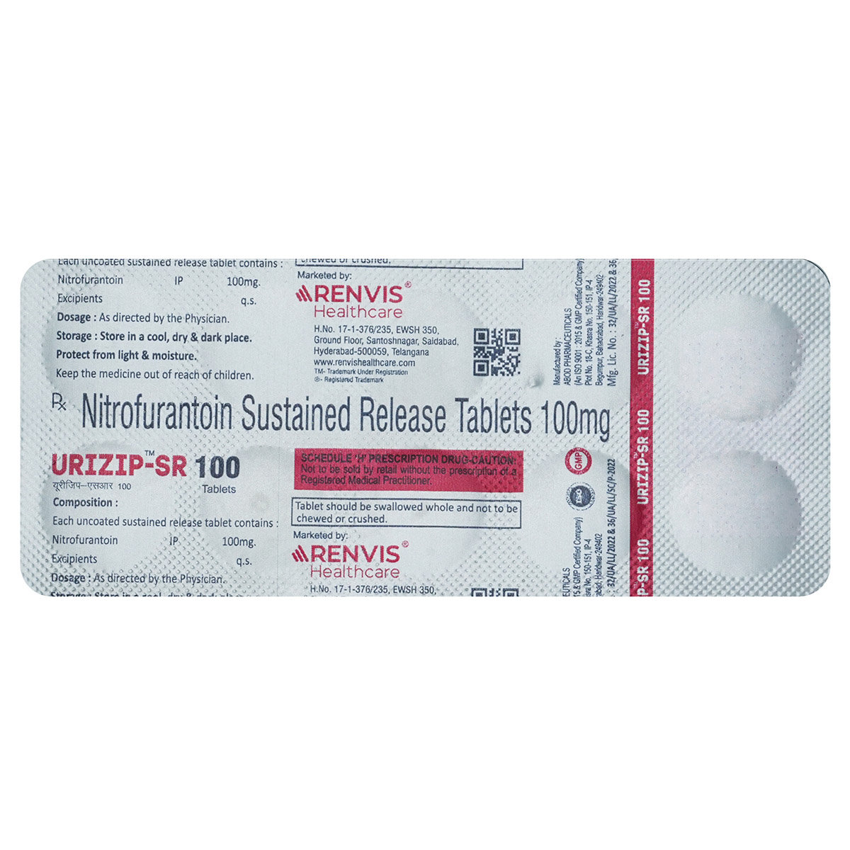 Urizip-SR 100 mg Tablet 10's, Pack of 10 TabletS Urizip-SR 100 mg Tablet 10's, Pack of 10 TabletS