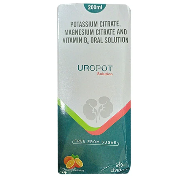 Uropot Sugar Free Orange Flavour Oral Solution 200 ml