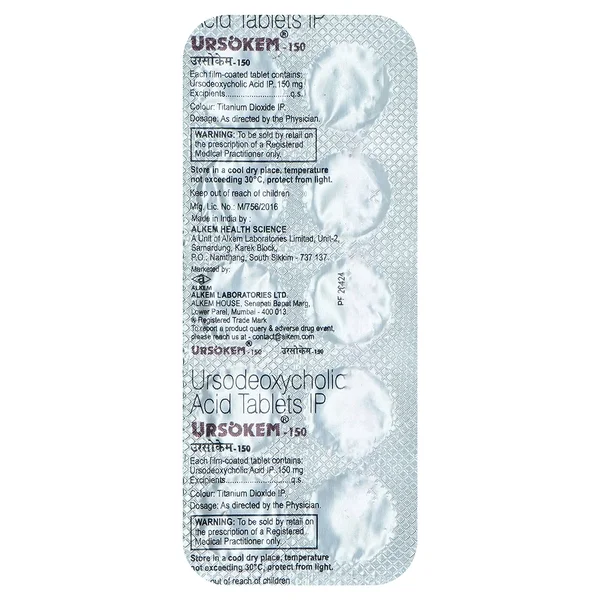 Ursokem-150 Tablet 10's, Pack of 10 TABLETS