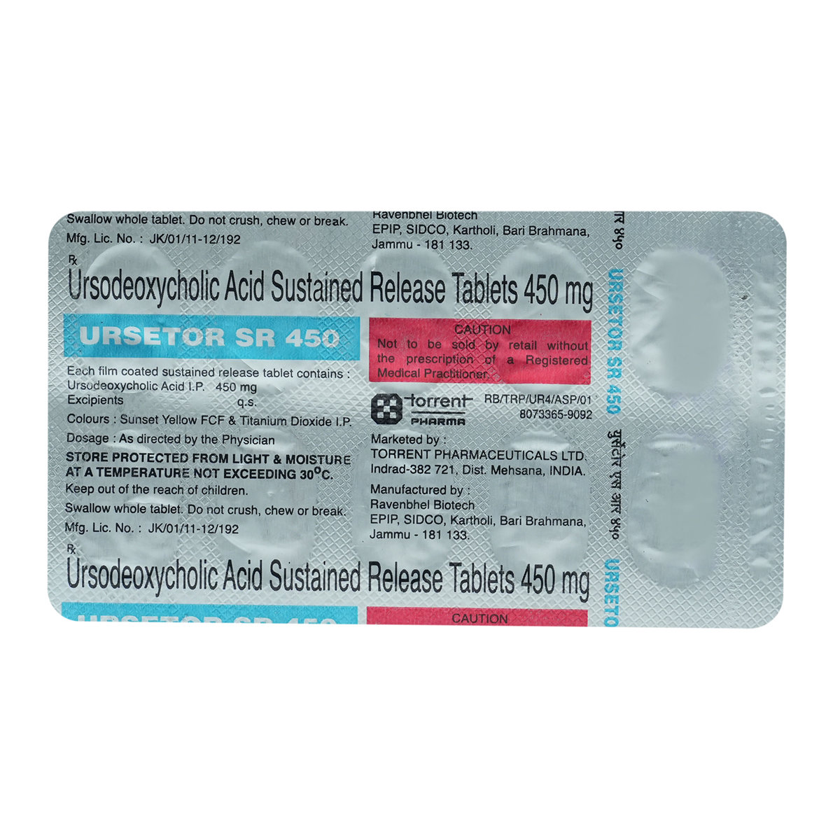 Ursetor SR 450 Tablet 10's, Pack of 10 TABLETS Ursetor SR 450 Tablet 10's, Pack of 10 TABLETS