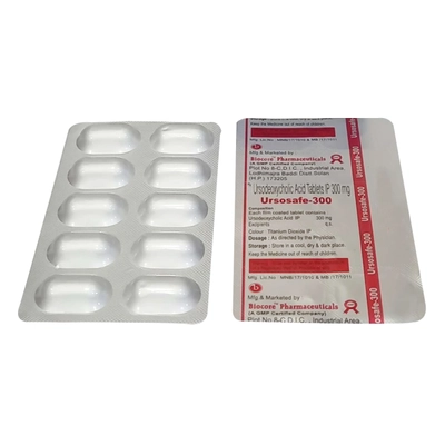 Ursosafe-300 Tablet 10's, Pack of 10 TabletS