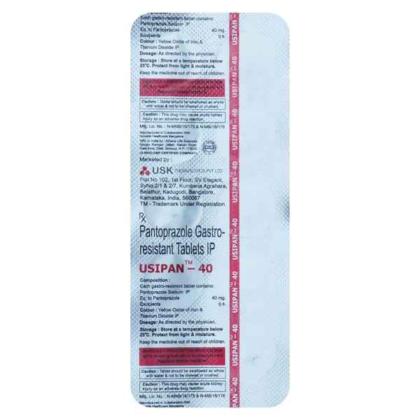 Usipan-40 Tablet 10's, Pack of 10 TabletS