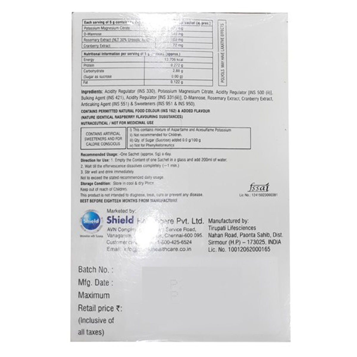 Uti Flush Sachet 5 gm, 7's Price, Uses, Side Effects, Composition Apollo Pharmacy