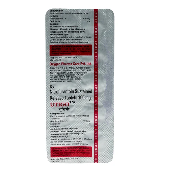Utigo 100 Tablet 10's, Pack of 10 TABLETS