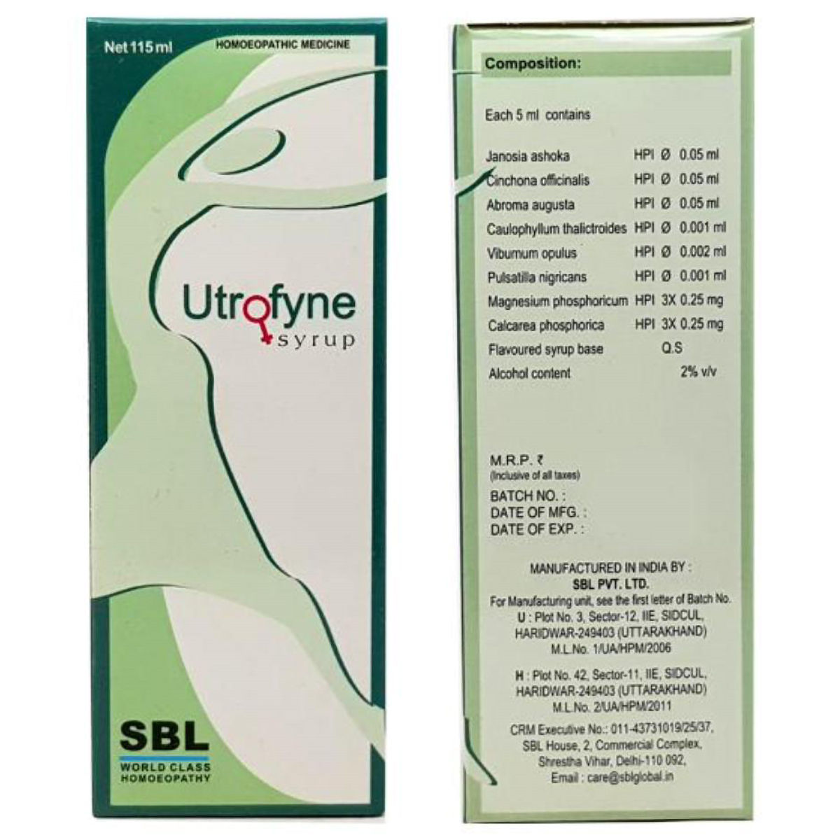 SBL Utrofyne Syrup, 115 ml Uses, Benefits, Price Apollo Pharmacy