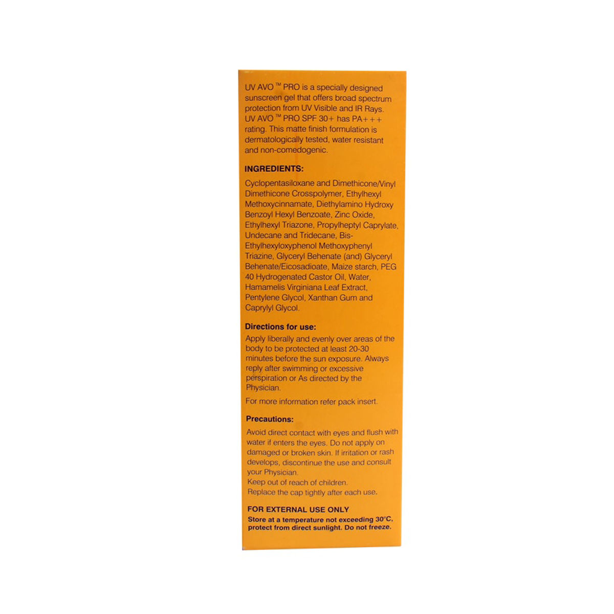 Uv AvoPro Spf30+ Sunscreen Gel 50gm Price, Uses, Side Effects