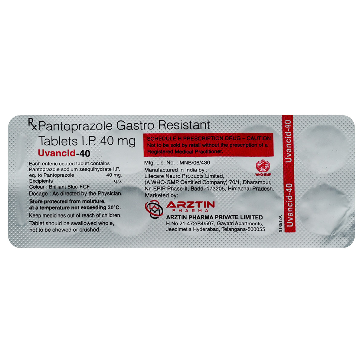 Uvancid-40 Tablet 10's, Pack of 10 TabletS Uvancid-40 Tablet 10's, Pack of 10 TabletS