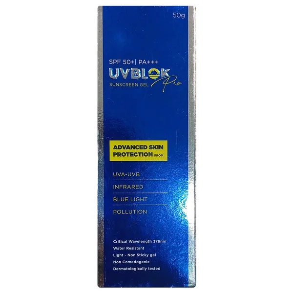 Uvblok Pro Spf 50+ Pa+++ Sunscreen Gel 50 gm