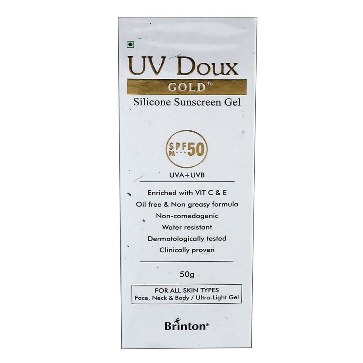 Buy UV Doux Gold Spf 50 Silicone Sunscreen Gel 50 gm Online