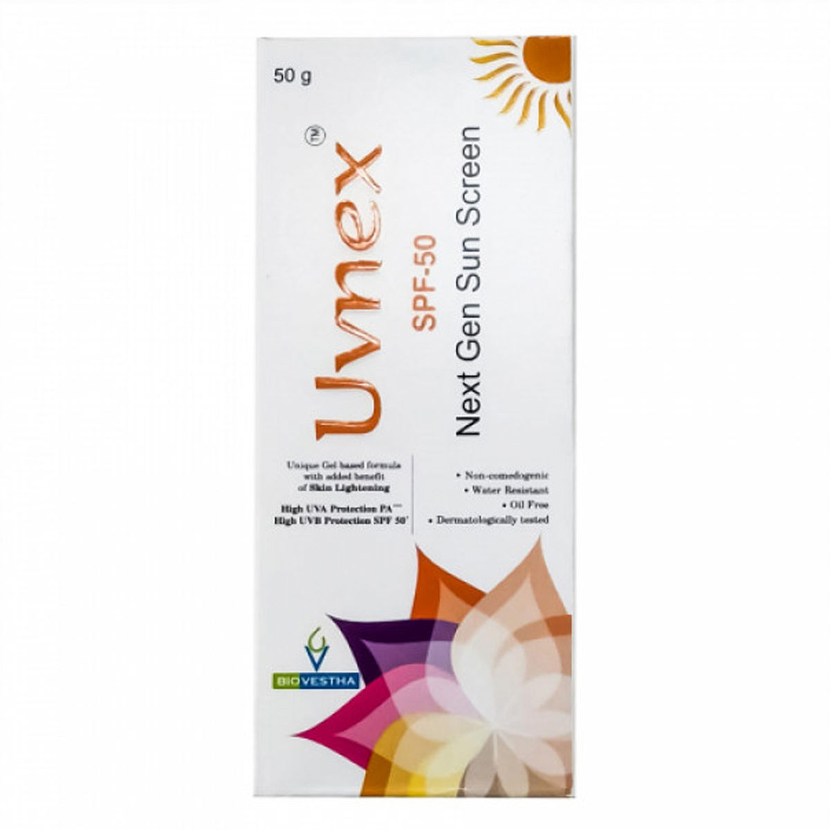 Buy Uvnex Sunscreen Gel SPF 50, 50 gm Online