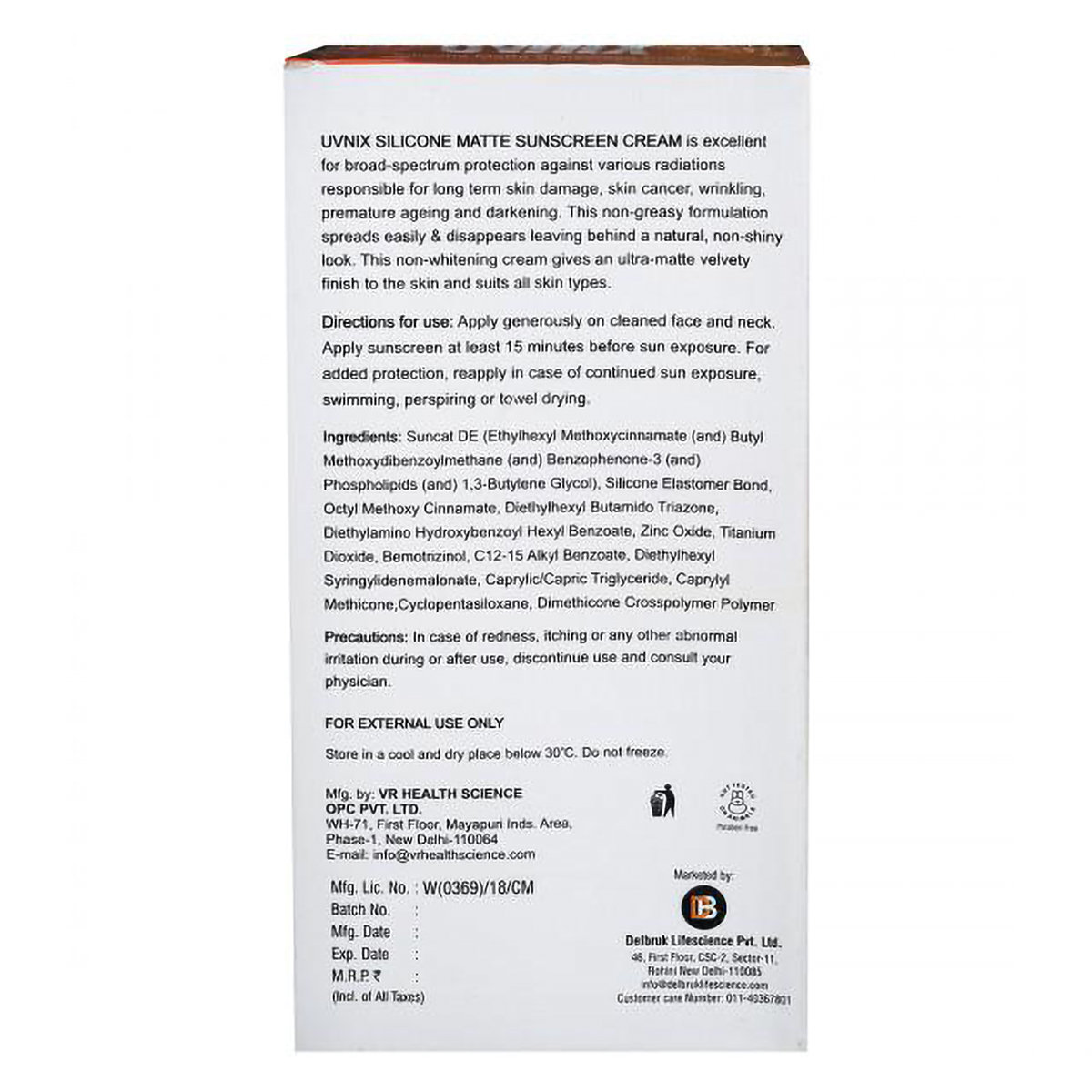 Uvnix SPF 50 Pa+++ Suncreen Cream 50 gm, Pack of 1 Uvnix SPF 50 Pa+++ Suncreen Cream 50 gm, Pack of 1