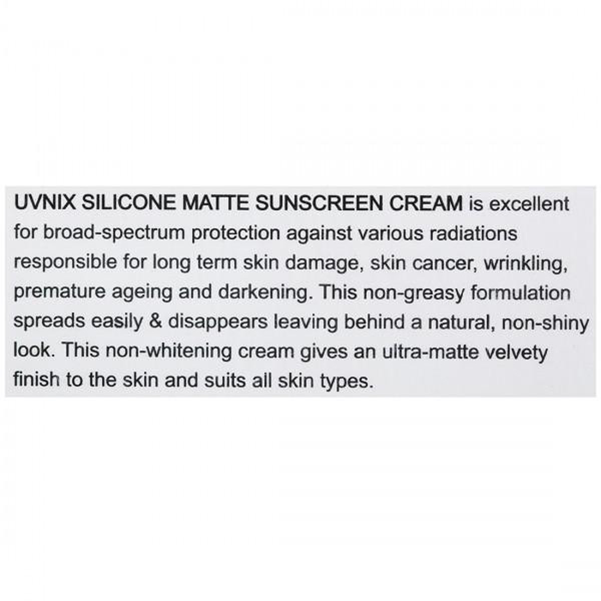 Uvnix SPF 50 Pa+++ Suncreen Cream 50 gm, Pack of 1 Uvnix SPF 50 Pa+++ Suncreen Cream 50 gm, Pack of 1