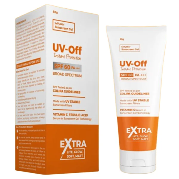Uv-Off Instant Protection Spf 60 Pa +++ Sunscreen Gel 50 gm