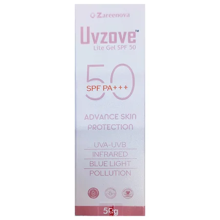Uvzove Lite SPF50 PA+++ Skin Protection Gel, 50 gm