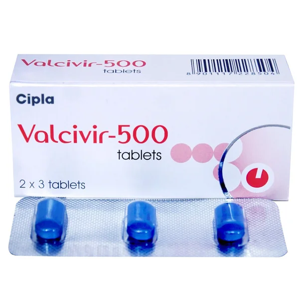 Valcivir-500 Tablet 3's, Pack of 3 TABLETS