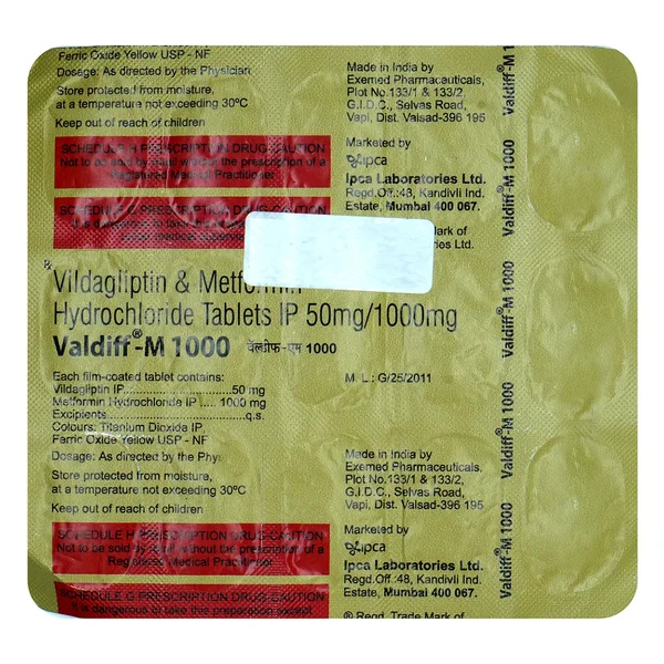 Valdiff-M 1000 Tablet 15's