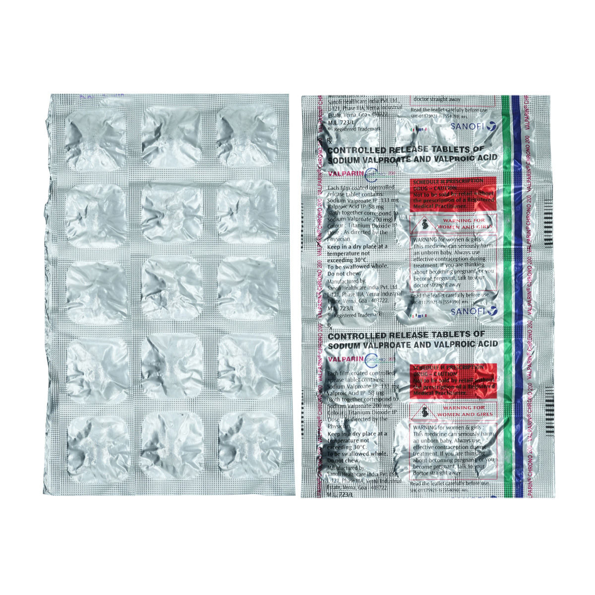 Valparin Chrono 200 mg Tablet 15's Price, Uses, Side Effects ...