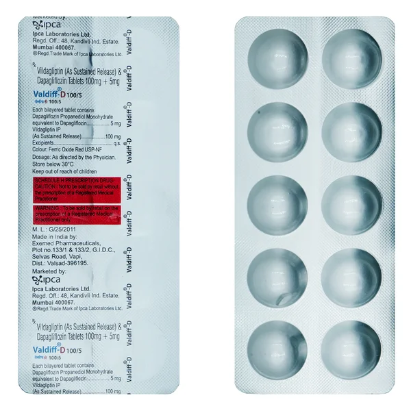 Valdiff-D 100 mg/5 mg Tablet 10's