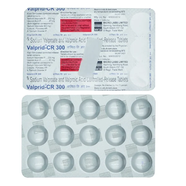 Valprid-CR 300 mg Tablet 15's, Pack of 15 TabletS