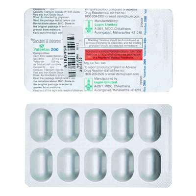 Valentas 200 Tablet 10's, Pack of 10 TABLETS