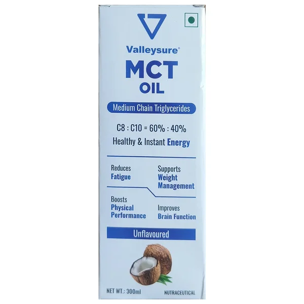 Valleysure Mct Unflavoured Oil, 300 ml