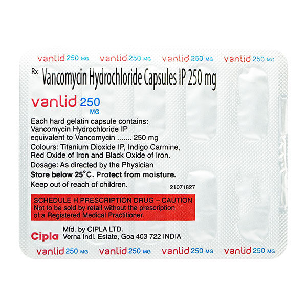 Buy Vanlid 250 mg Capsule 10's Online