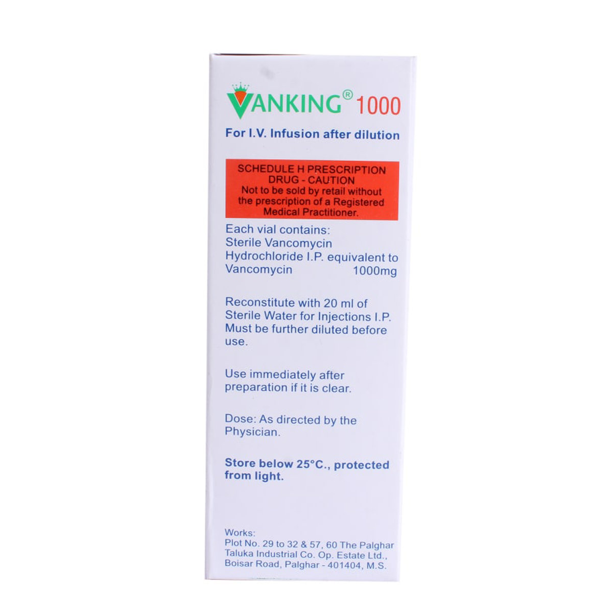 Vanking 1000 Infusion 1's, Pack of 1 Injection Vanking 1000 Infusion 1's, Pack of 1 Injection