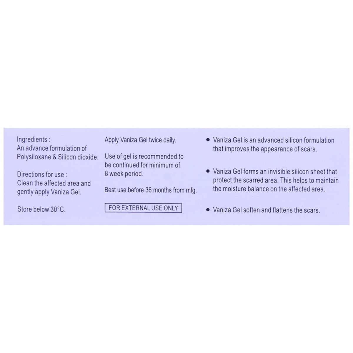 Vaniza Gel 10 gm, Pack of 1 Vaniza Gel 10 gm, Pack of 1