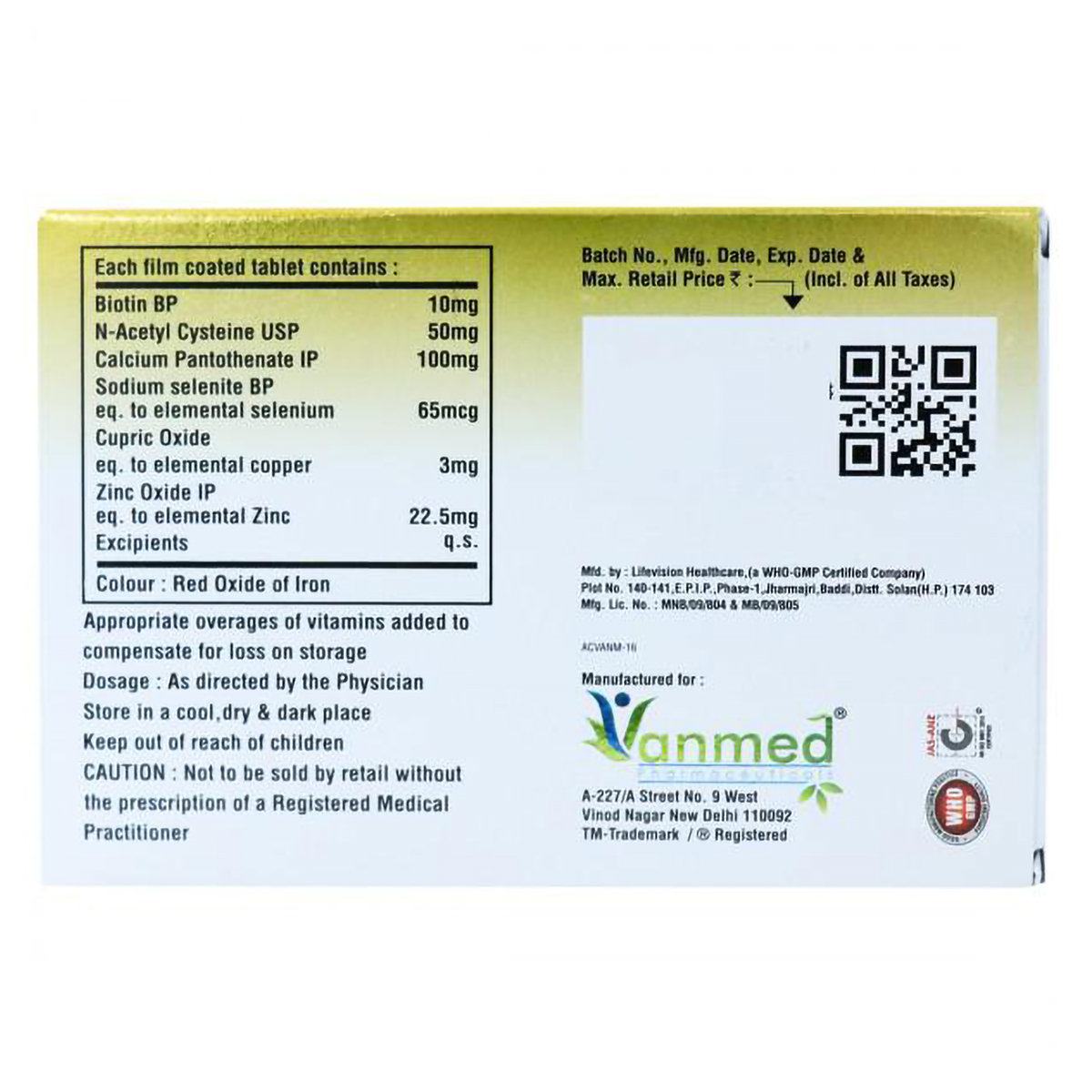 Van Kesh Tablet 10's, Pack of 10 Van Kesh Tablet 10's, Pack of 10