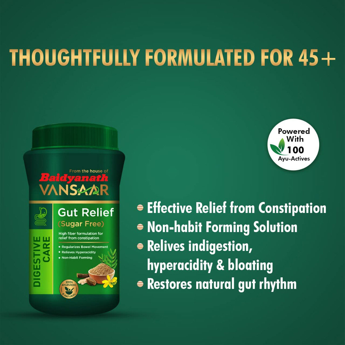 Baidyanath Vansaar Gut Relief Sugar Free Powder, 100 gm, Pack of 1 Baidyanath Vansaar Gut Relief Sugar Free Powder, 100 gm, Pack of 1
