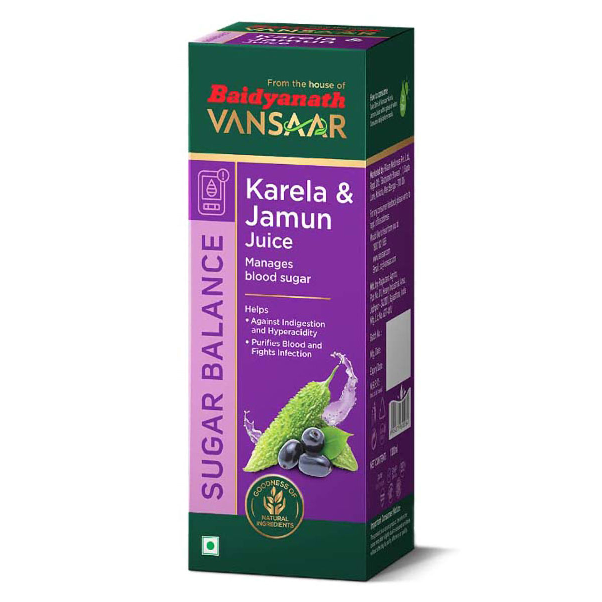 Buy Baidyanath Vansaar Karela & Jamun Juice, 1 Litre  Online