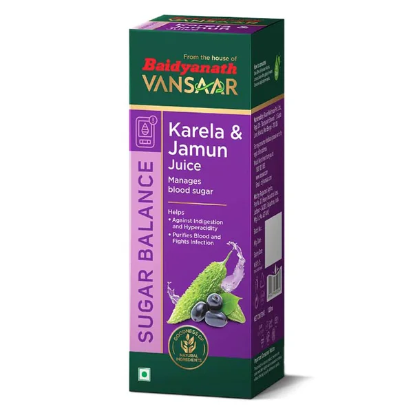 Baidyanath Vansaar Karela &amp; Jamun Juice, 1000 ml, Pack of 1