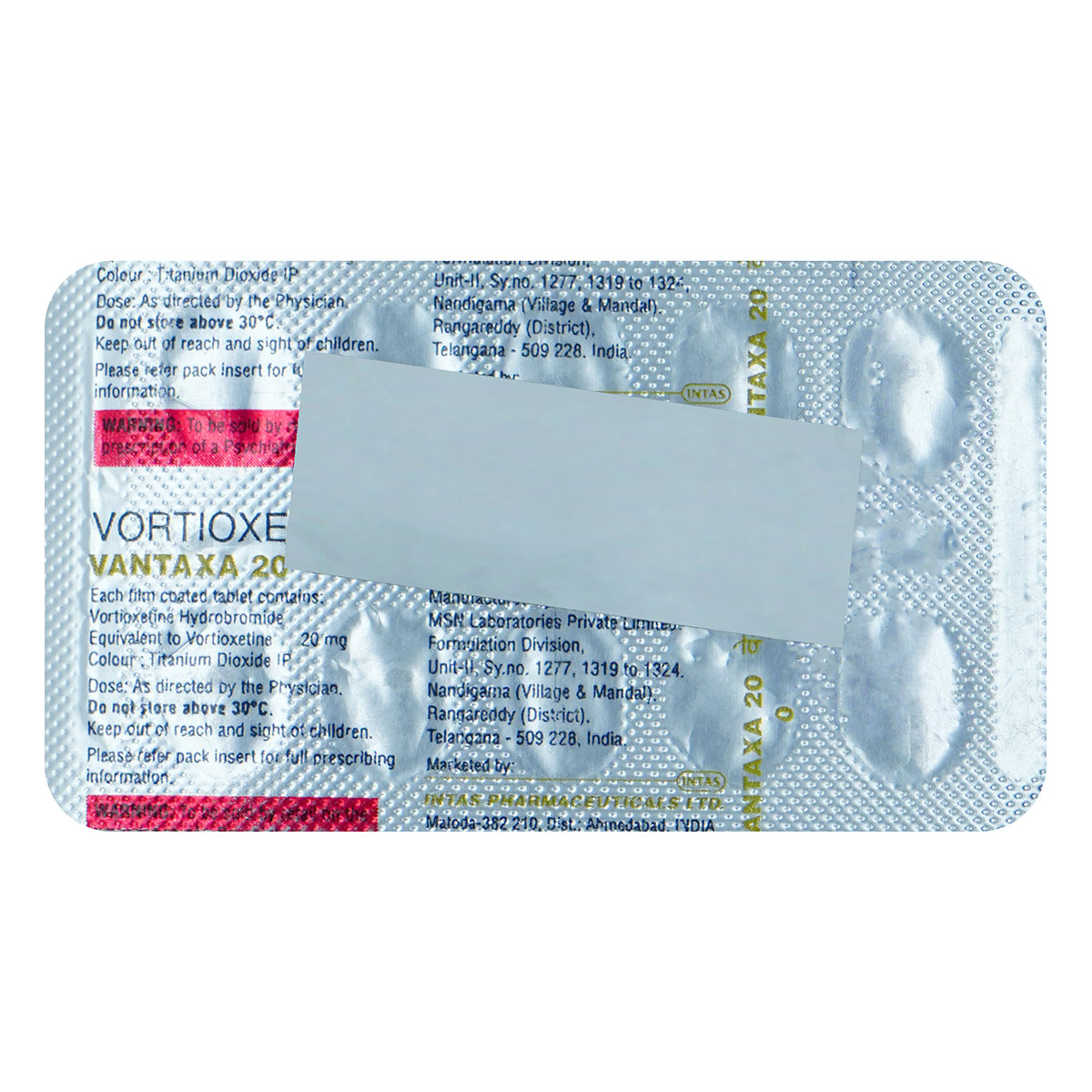 Vantaxa 20 Tablet 10's, Pack of 10 TABLETS Vantaxa 20 Tablet 10's, Pack of 10 TABLETS