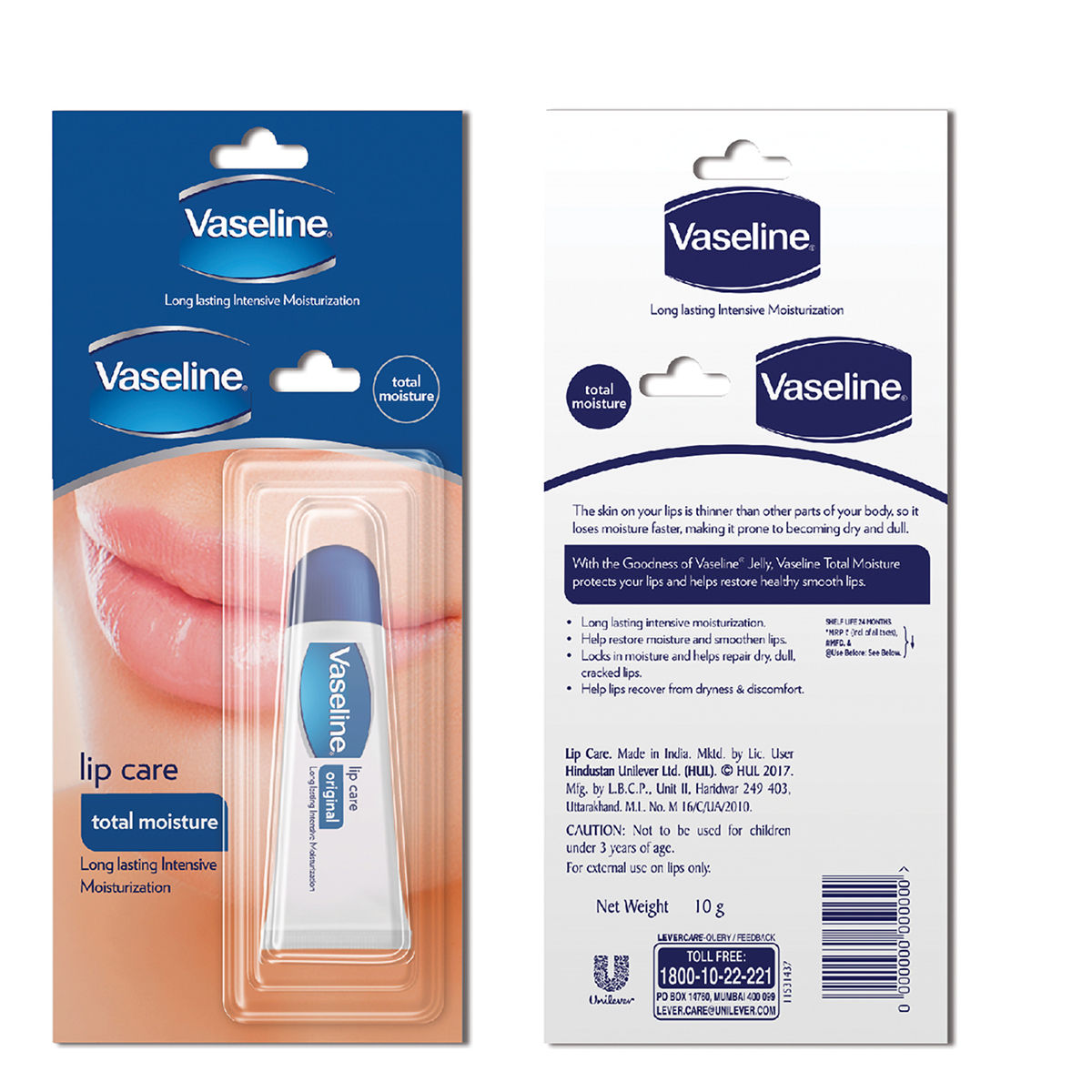 Vaseline Total Moisture Lip Care 10 gm | Long lasting Intensive Moisturization | Repair Dry, dull & Cracked Lips, Pack of 1 Vaseline Total Moisture Lip Care 10 gm | Long lasting Intensive Moisturization | Repair Dry, dull & Cracked Lips, Pack of 1