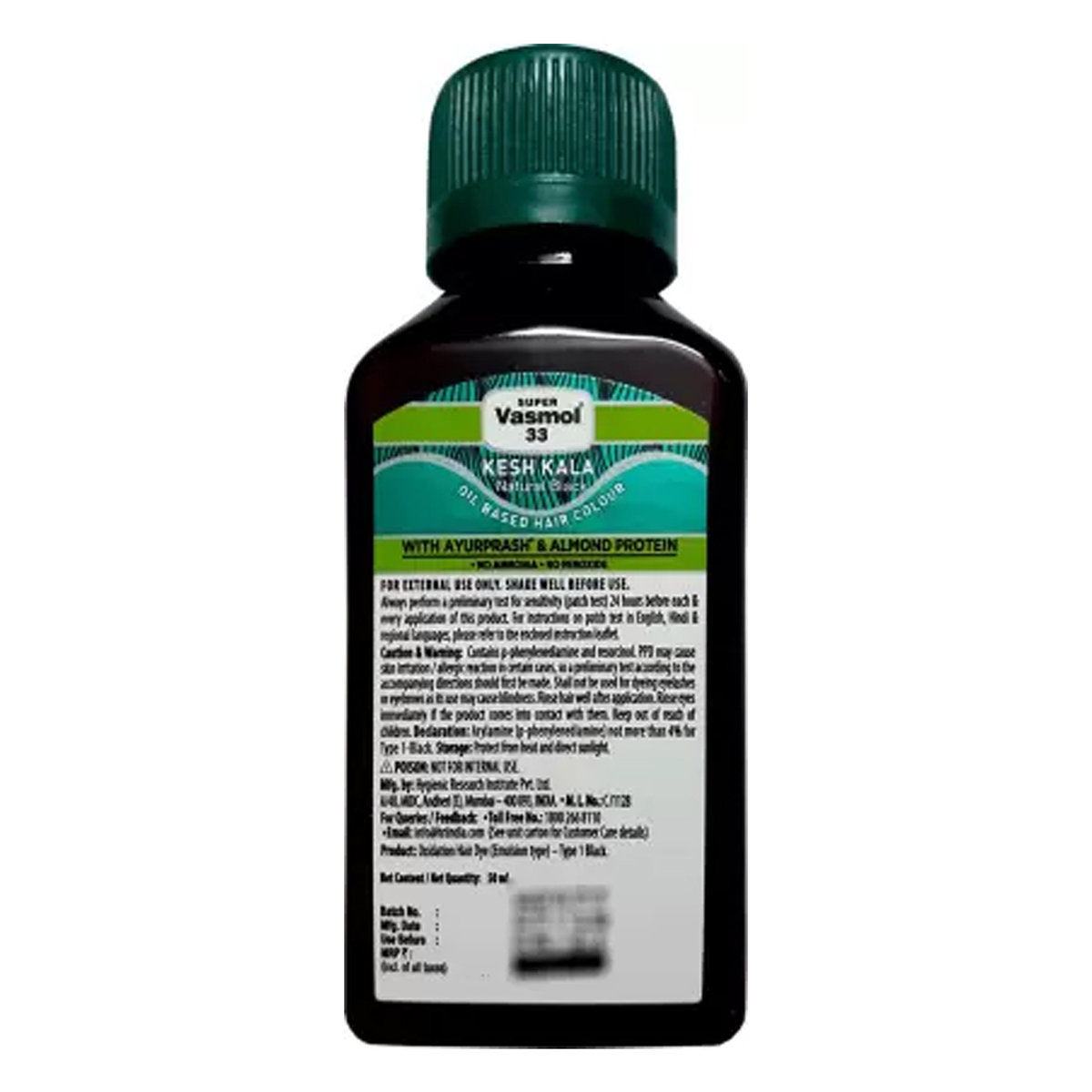 Super Vasmol 33 Kesh Kala Hair Oil, 50 ml, Pack of 1 Super Vasmol 33 Kesh Kala Hair Oil, 50 ml, Pack of 1