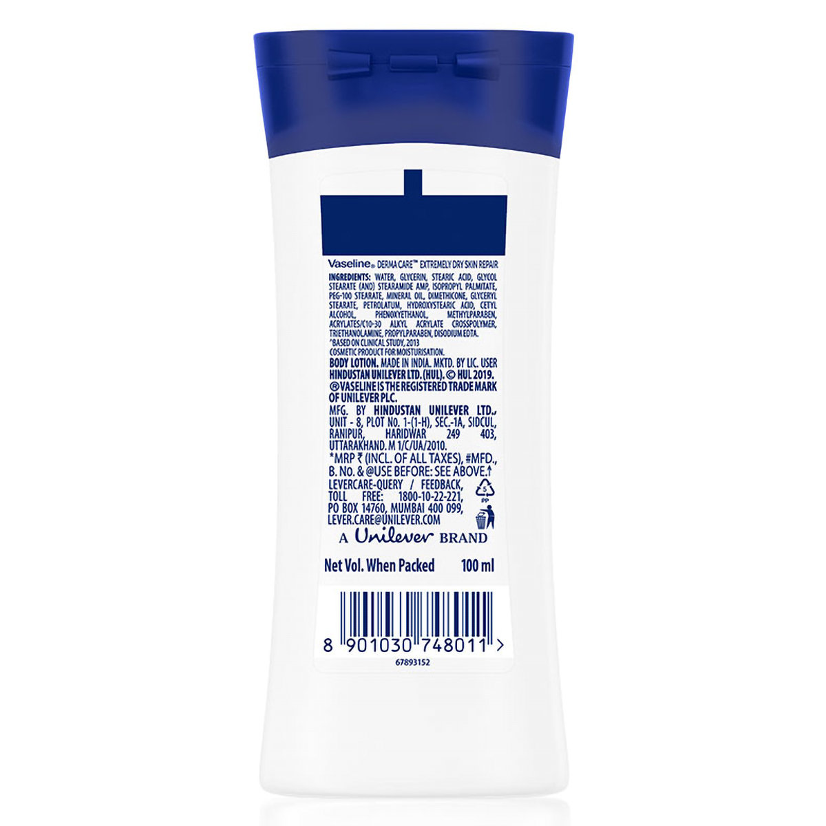 Vaseline Derma Care Intense Moisturizing Body Lotion 100 ml | With Barrier Repair Complex | Repairs & Moisturises Dry Skin In 5 Days | For Extremly Dry Skin & Sensitive Skin, Pack of 1 Vaseline Derma Care Intense Moisturizing Body Lotion 100 ml | With Barrier Repair Complex | Repairs & Moisturises Dry Skin In 5 Days | For Extremly Dry Skin & Sensitive Skin, Pack of 1