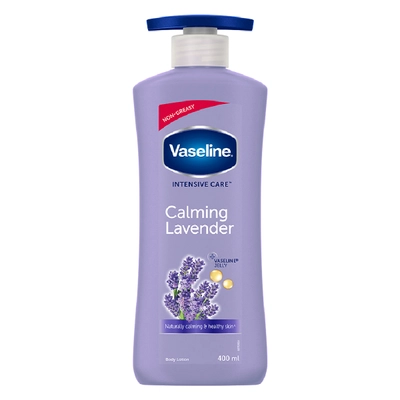 Vaseline Intensive Care Calming Lavender Body Lotion 400 ml | With Lavender Extract | Intense Moisturization | For Healthy Skin | Non Greasy &amp; Fast Absorbing, Pack of 1