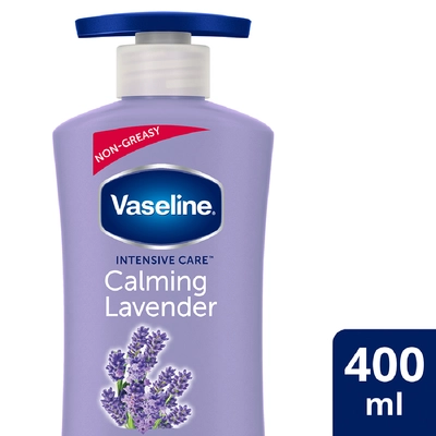 Vaseline Intensive Care Calming Lavender Body Lotion 400 ml | With Lavender Extract | Intense Moisturization | For Healthy Skin | Non Greasy &amp; Fast Absorbing, Pack of 1