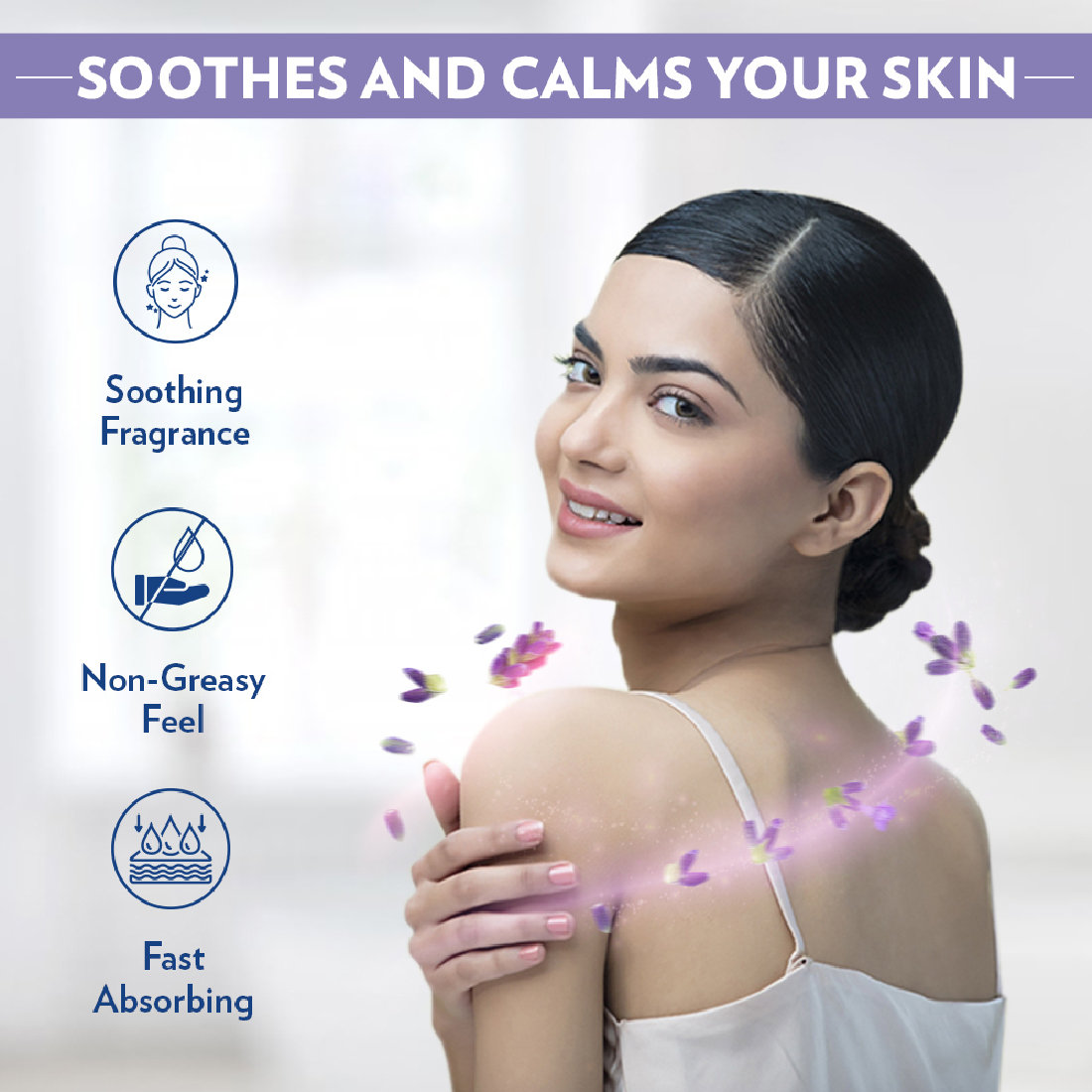 Vaseline Intensive Care Calming Lavender Body Lotion 400 ml | With Lavender Extract | Intense Moisturization | For Healthy Skin | Non Greasy & Fast Absorbing, Pack of 1 Vaseline Intensive Care Calming Lavender Body Lotion 400 ml | With Lavender Extract | Intense Moisturization | For Healthy Skin | Non Greasy & Fast Absorbing, Pack of 1