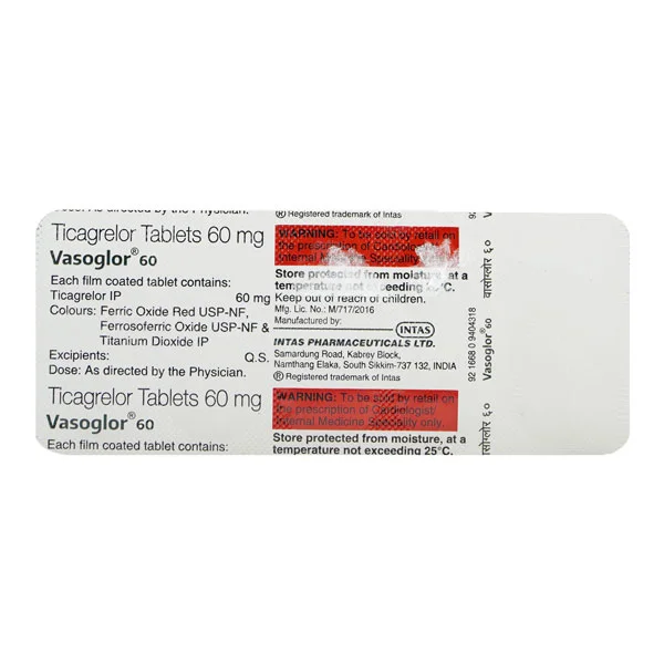 Vasoglor 60 Tablet 10's, Pack of 10 TABLETS