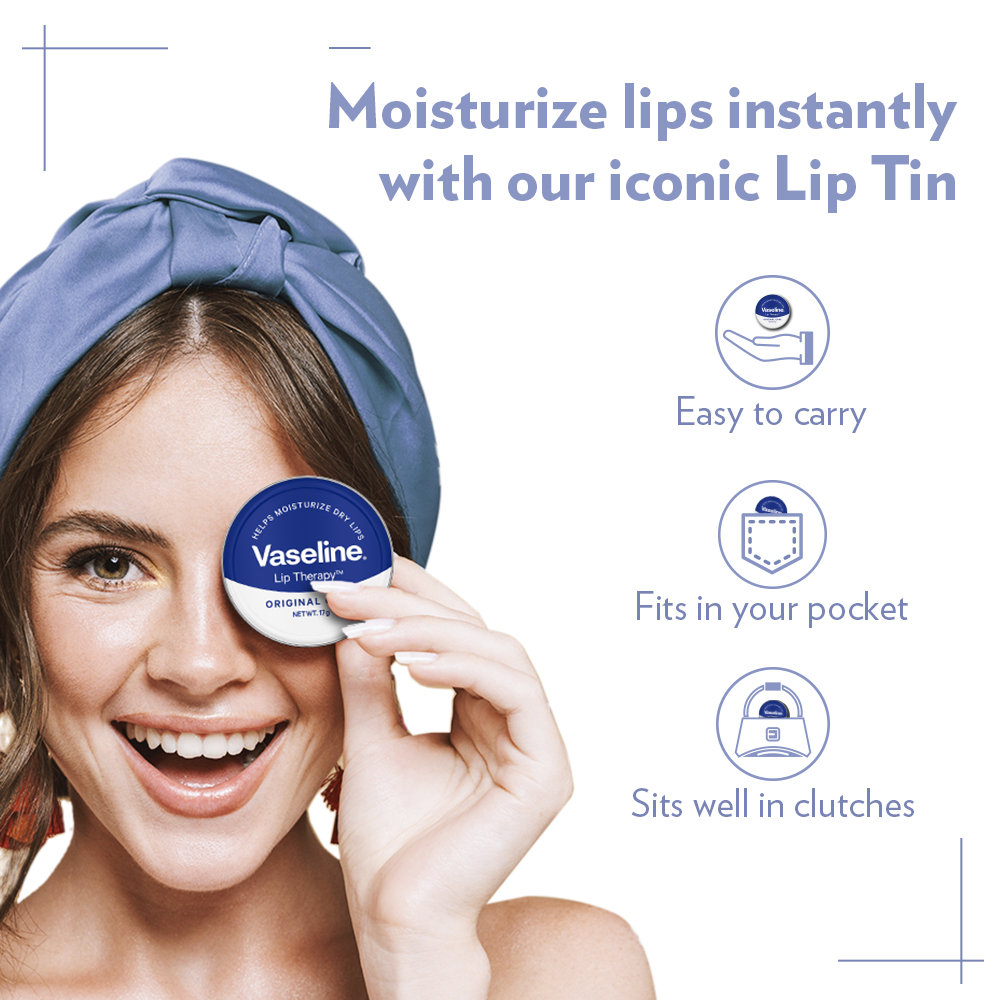 Vaseline Lip Therapy Original Lip Balm 17 gm | Infused With Vitamin E | Hydrates & Moisturises Dry Lips Everyday | Give Natural & Glossy Shine, Pack of 1 Vaseline Lip Therapy Original Lip Balm 17 gm | Infused With Vitamin E | Hydrates & Moisturises Dry Lips Everyday | Give Natural & Glossy Shine, Pack of 1