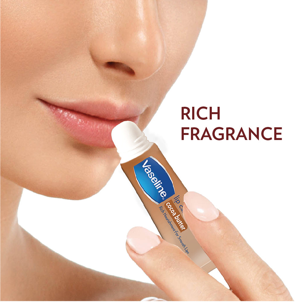 Vaseline Cocoa Butter Lip Care 10 gm | With 100% Pure Cocoa Butter | Long Lasting Intensive Moisturisation | Heal Dry, Dull & Cracked Lips | Gives Natural & Glossy Shine, Pack of 1 Vaseline Cocoa Butter Lip Care 10 gm | With 100% Pure Cocoa Butter | Long Lasting Intensive Moisturisation | Heal Dry, Dull & Cracked Lips | Gives Natural & Glossy Shine, Pack of 1