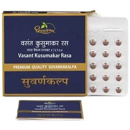 Dhootapapeshwar Vasant Kusmakar Ras, 60 Tablets