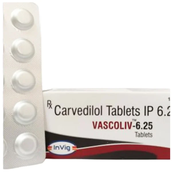 Vascoliv-6.25 Tablet 10's