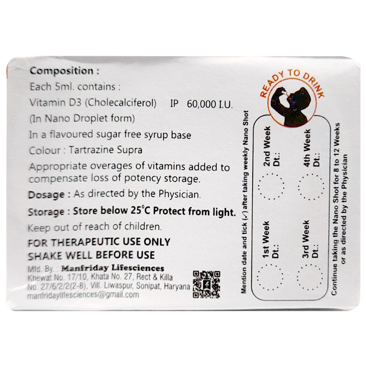 Vbm-60K Nano Shot Sugar Free Oral Solution 5 ml, Pack of 1 Vbm-60K Nano Shot Sugar Free Oral Solution 5 ml, Pack of 1